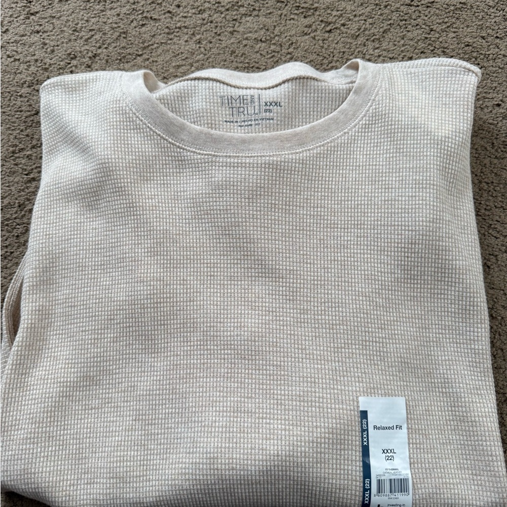 Time & True Waffle Long Sleeve Tee